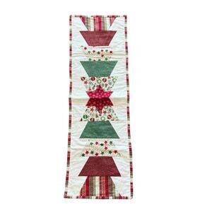 Christmas Holiday Quilted Table Runner Handmade 40” X 13 1/2”